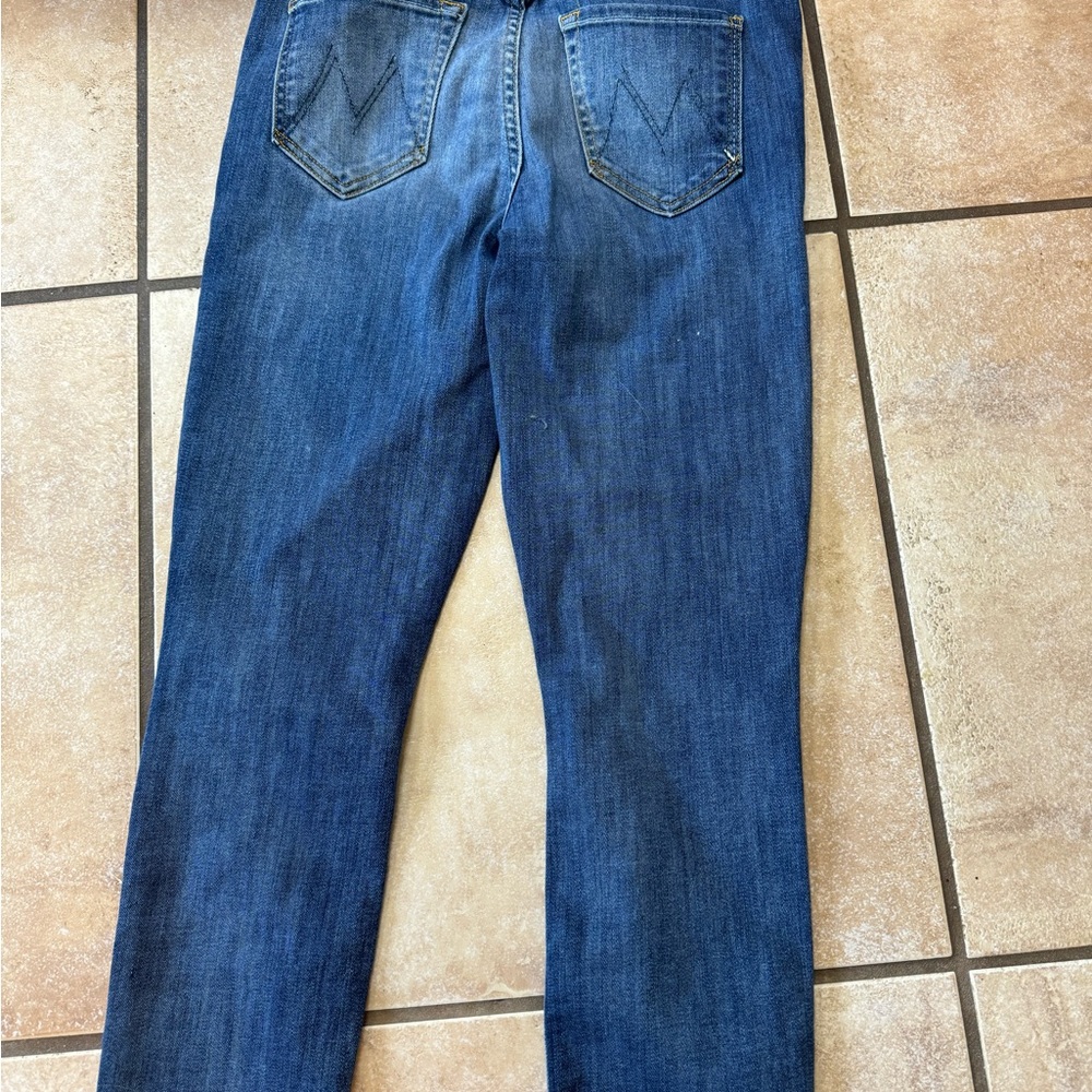 MOTHER Jeans Looker High Waisted Ankle Fray • size 25